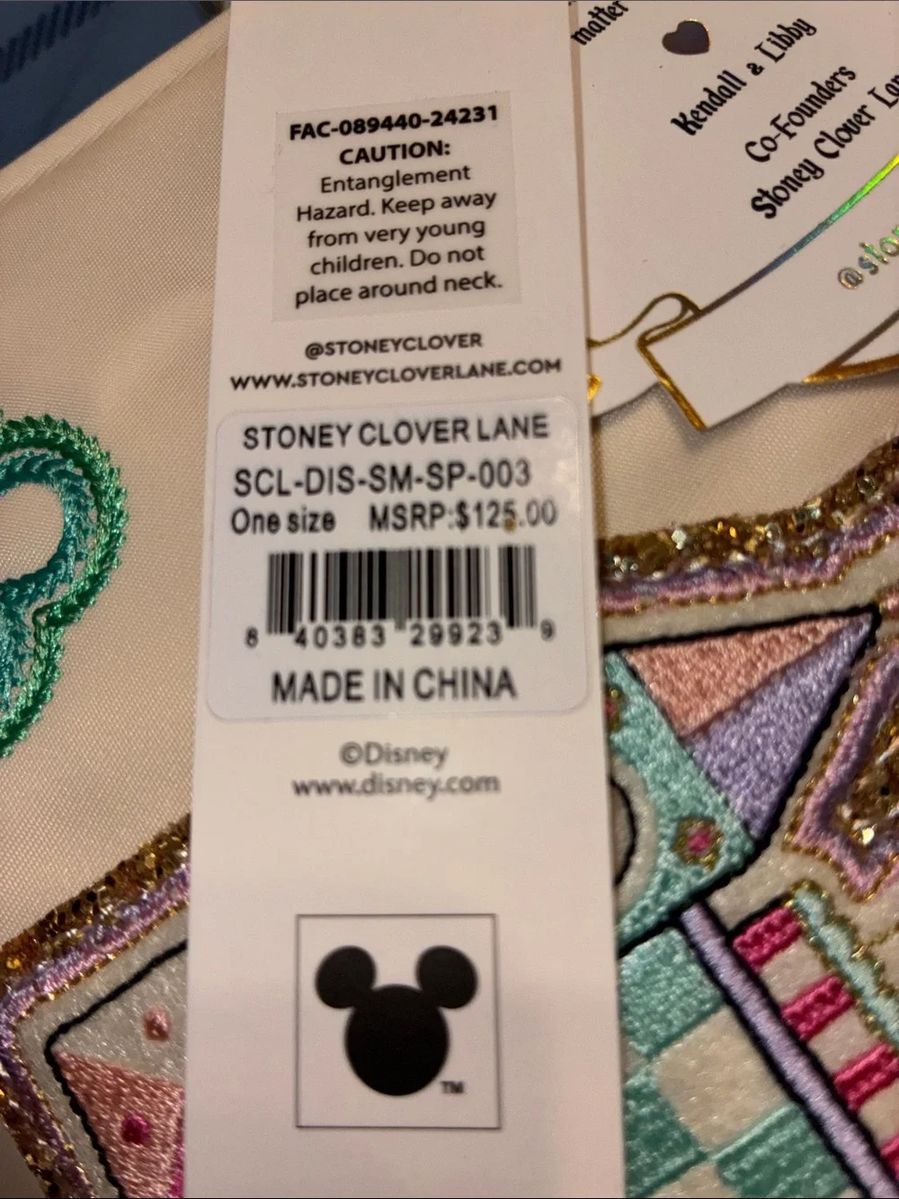 NWT Disney Parks X Stoney Clover Lane it’s a small world bag